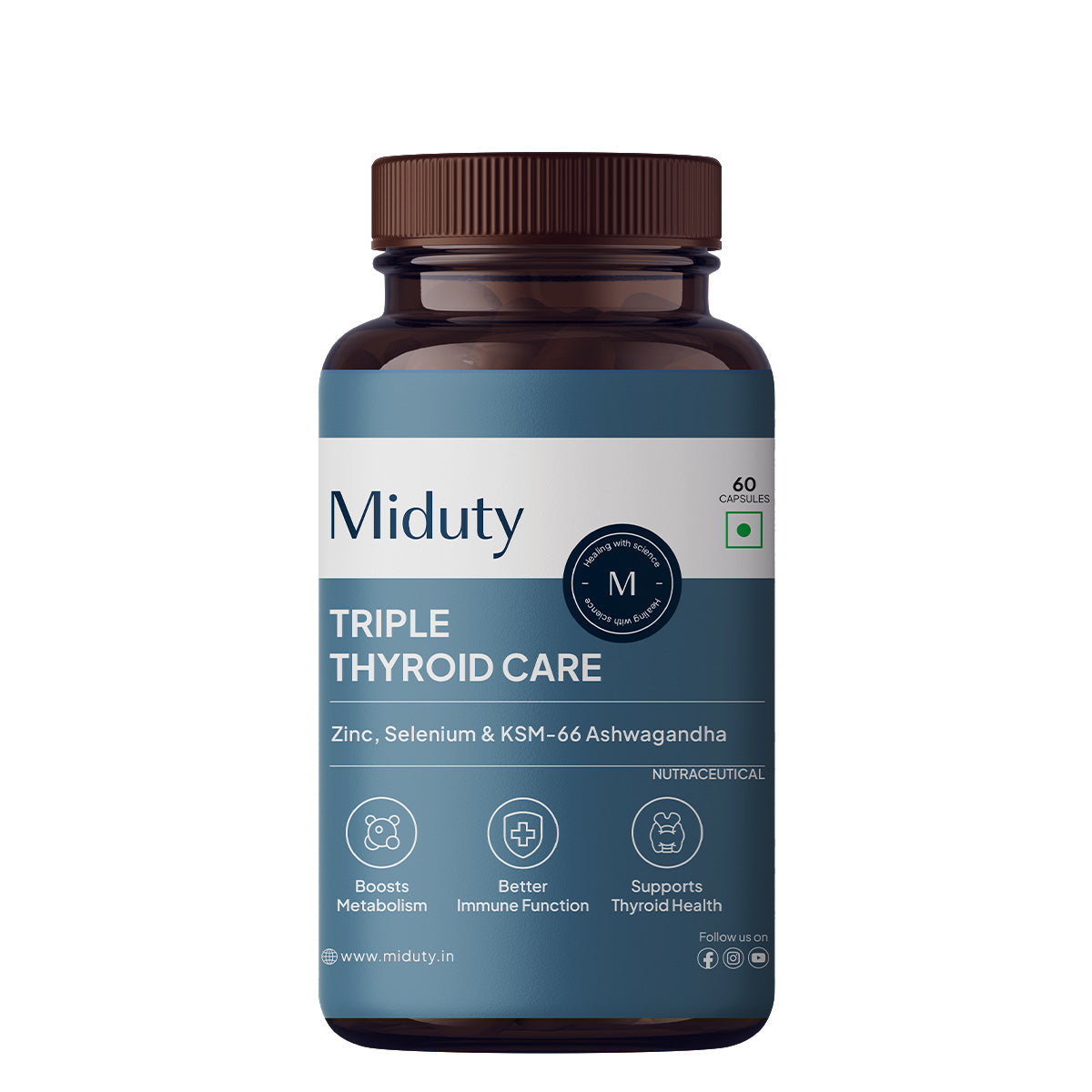 Miduty by Palak Notes Triple Thyroid Care Capsules 
