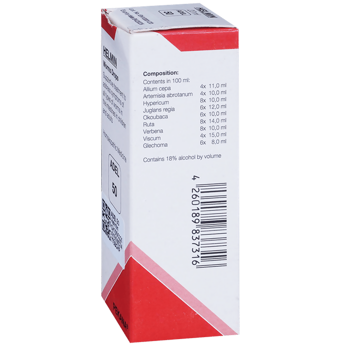 Adel Homeopathy 50 Helmin Worms Drop 
