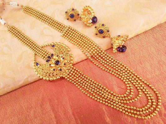 Kemp Layer Blue Necklace Set