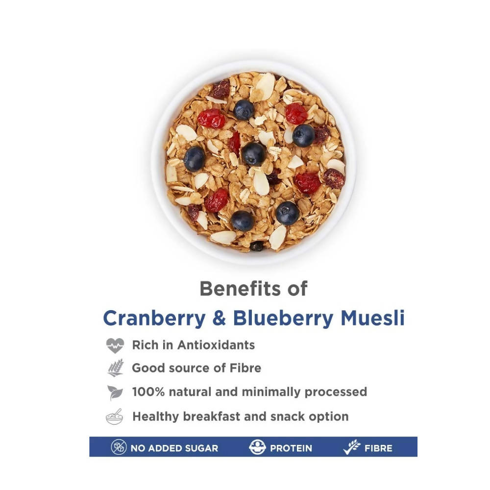 True Elements Cranberry And Blueberry Muesli 