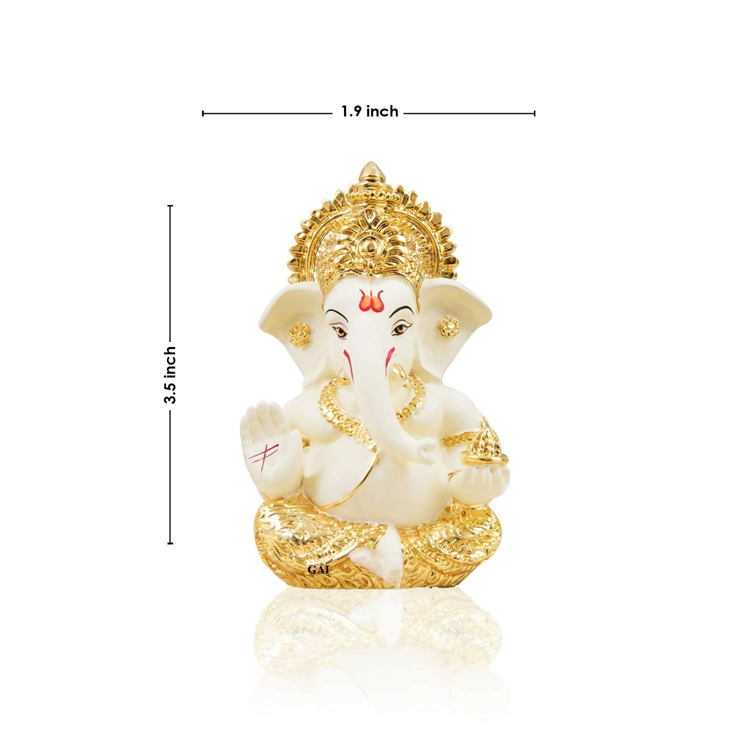 Gold Art India Ceramic Ganesh Idol  Grab2Buy Generic Grab2Buy