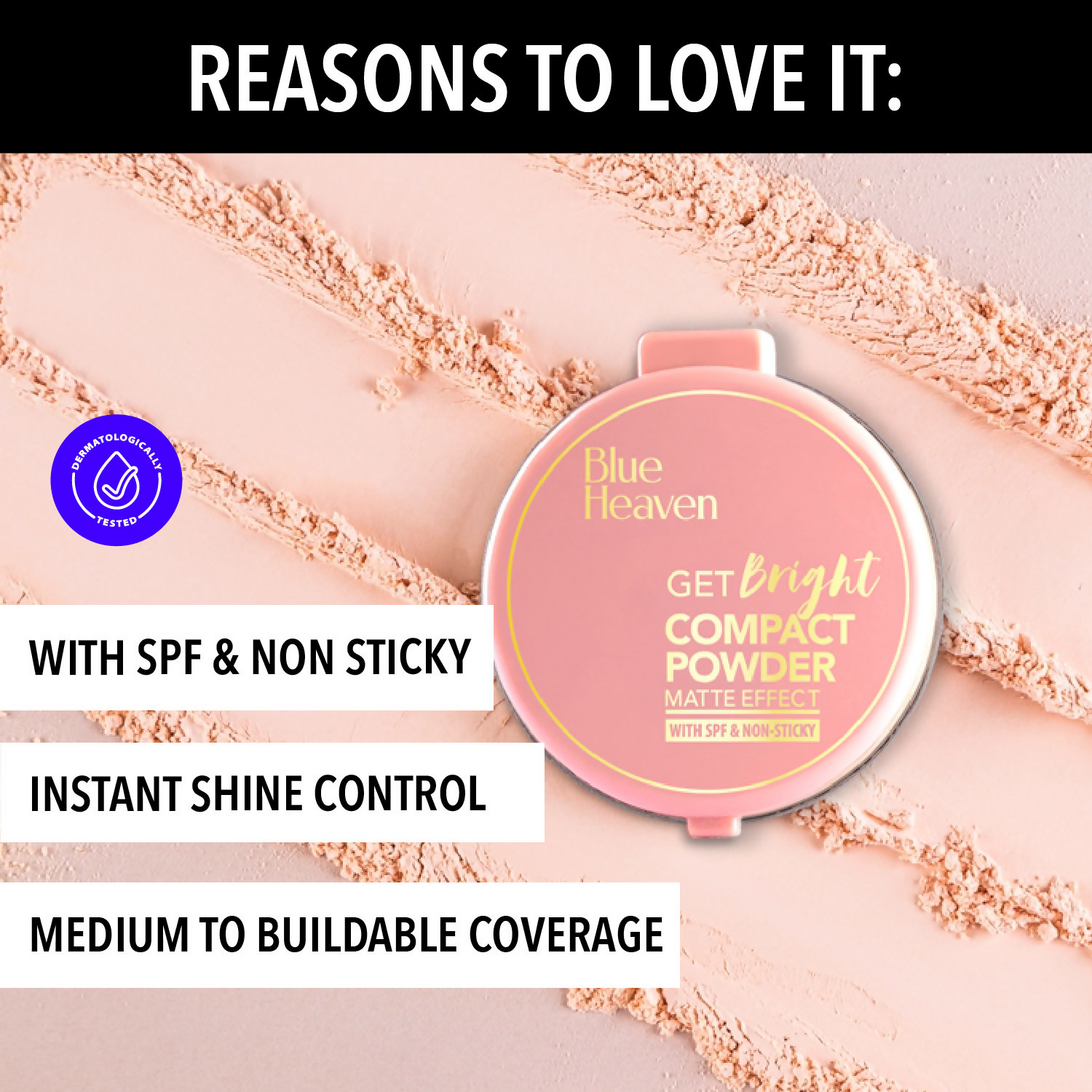 Blue Heaven Get Bright Compact Powder - Vanilla 