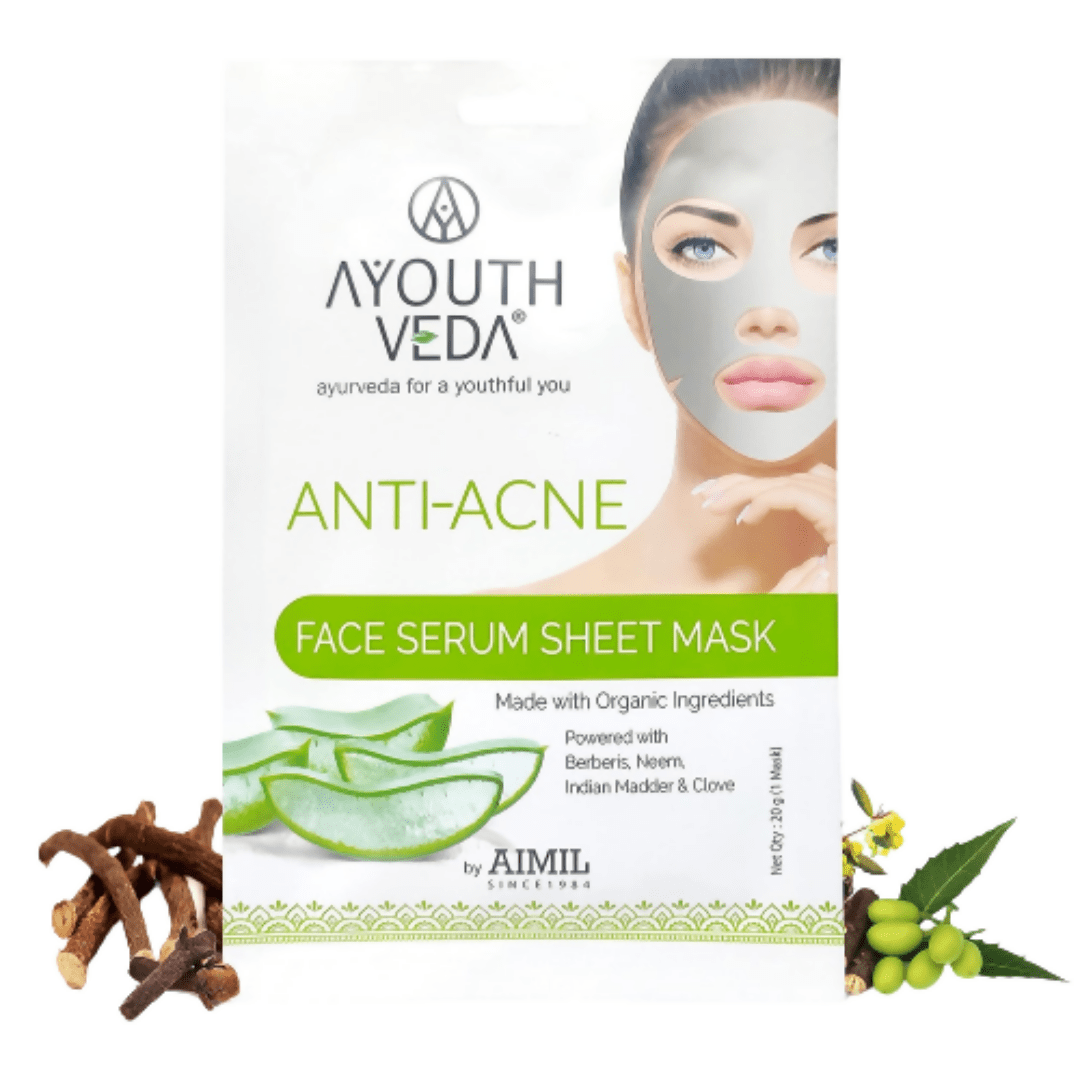 Ayouthveda Anti Acne Face Serum Sheet Mask - Grab2buy