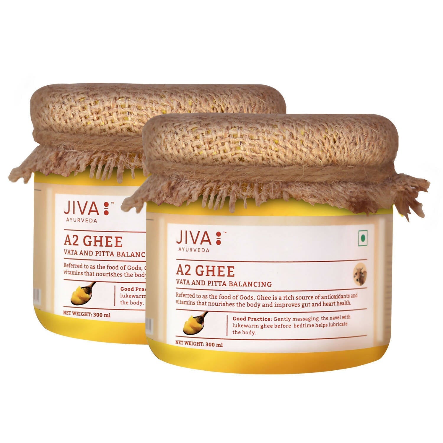 Jiva Ayurveda A2 Gir Desi Cow Ghee | Desi Gir Cow Ghee | Pure and Natural Ghee From A2 Cow Milk 