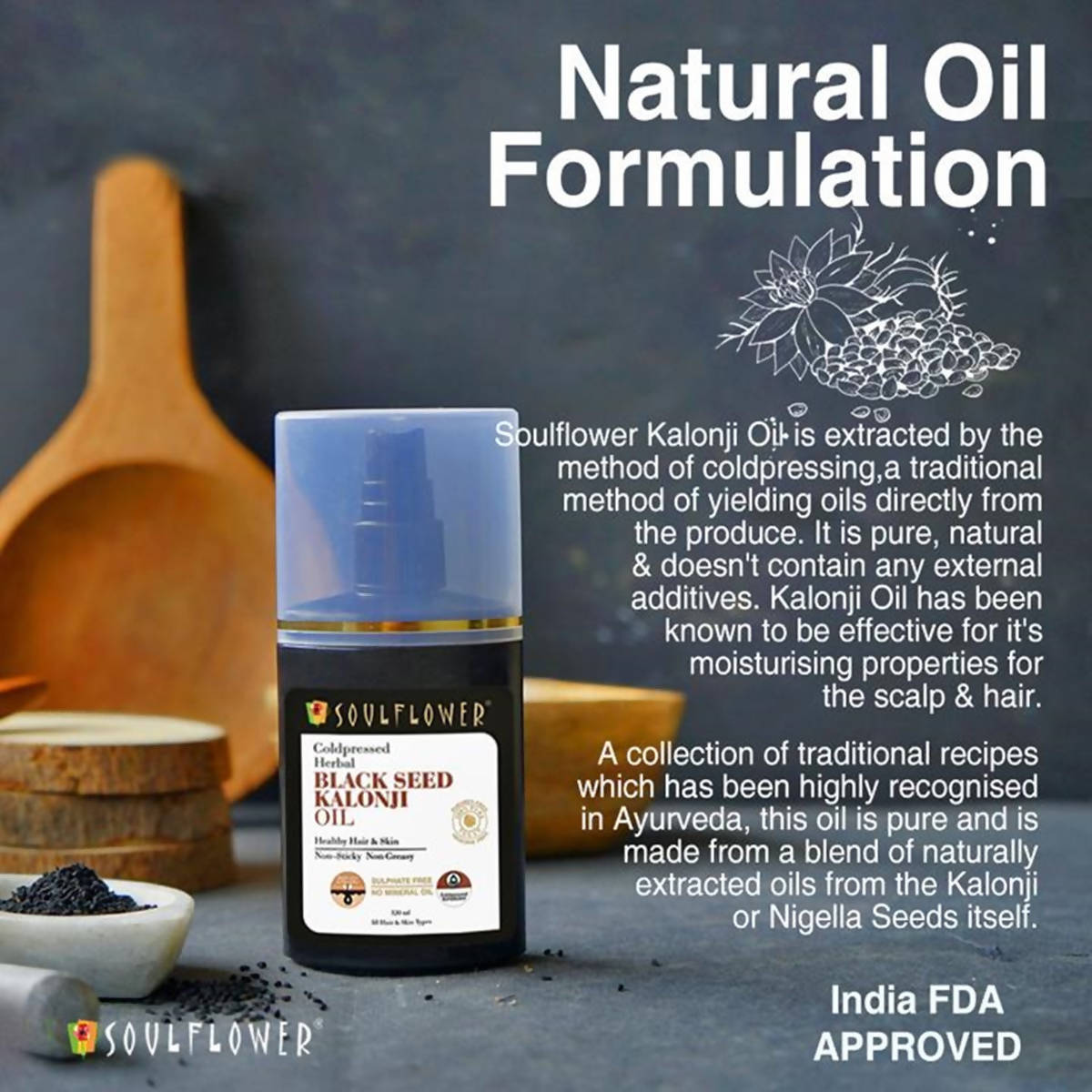 Soulflower Herbal Coldpressed Black Seed Kalonji Oil