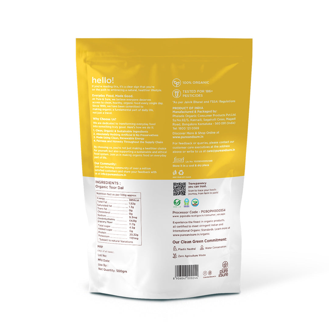 Pure & Sure Organic Toor Dal  Grab2Buy Pure & Sure Grab2Buy