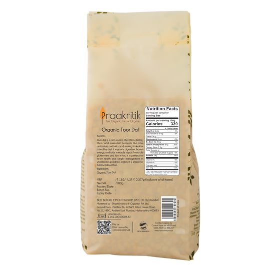 Praakritik Organic Tuvar Dal - Grab2buy