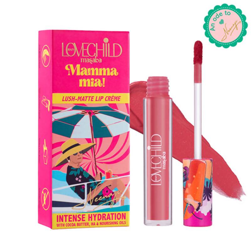 LoveChild By Masaba Gupta Mamma Mia Lush-Matte Lip Creme - Gulabi Rum Punch 