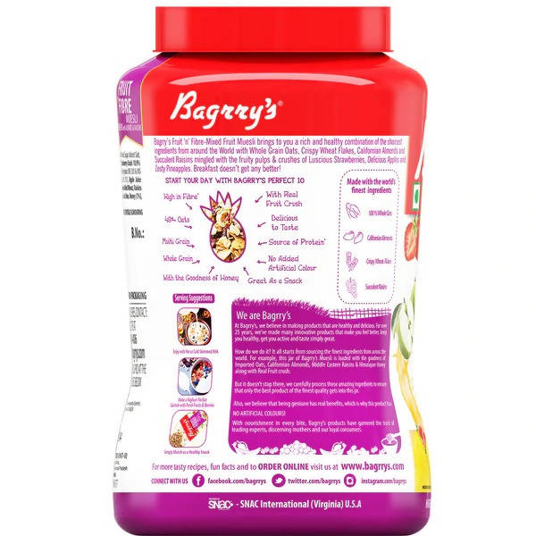 Bagrry's Fruit 'n Fibre Muesli with Mixed Fruit 