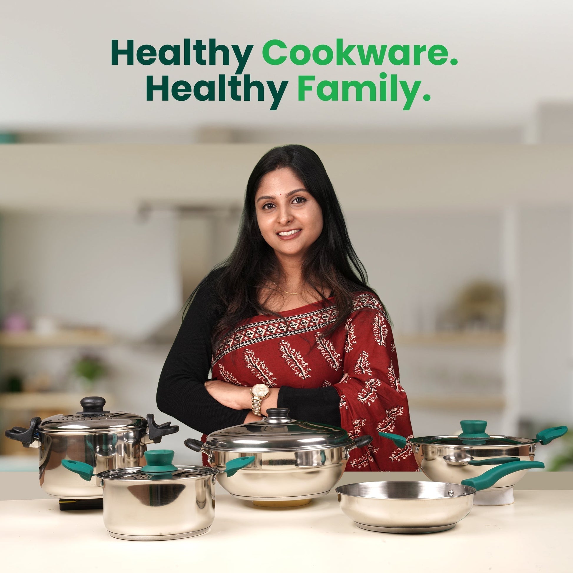 The Indus Valley 8 Pit Tri-Steel Multi Pot Premium Stainless Steel Idli/ Dhokla/ Momo Maker/ Veg Steaming Set, Tri-ply Induction Bottom, 5 Plates, 3L  Grab2Buy The Indus Valley Grab2Buy