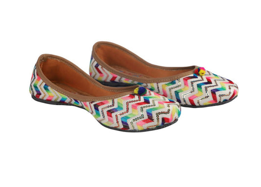 Tiny Bugs Girls Hand Crafted Ethnic Juttis - Multi  Grab2Buy Tiny Bugs Grab2Buy