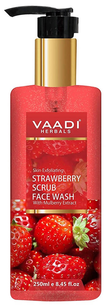 Vaadi Herbals Skin Exfoliating Strawberry Scrub Face Wash with Mulberry  Grab2Buy Vaadi Herbals Grab2Buy