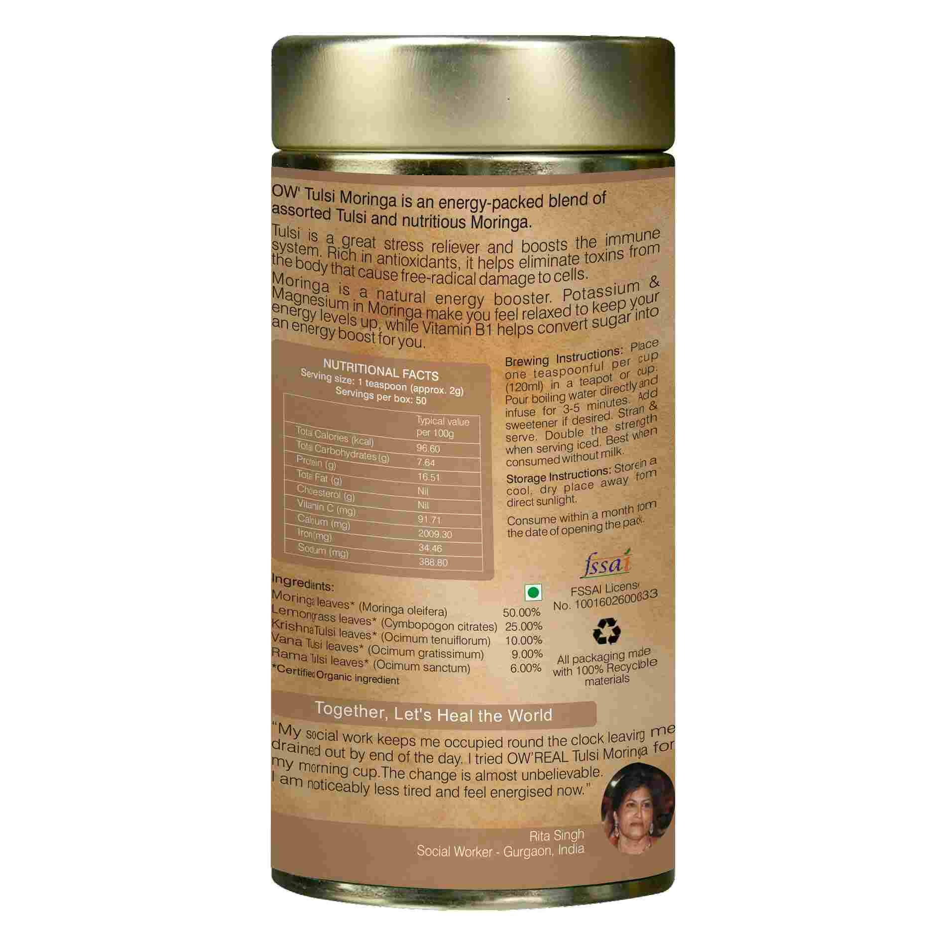 Organic Wellness Tulsi Moringa Tin Pack 
