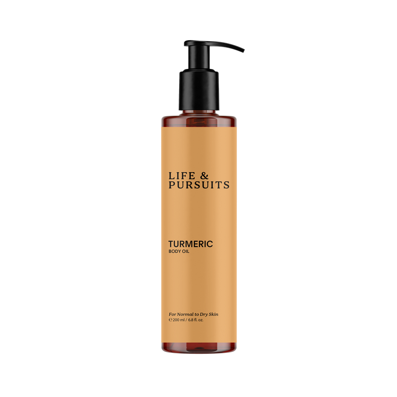 Life & Pursuits | Turmeric Body Oil | Massage Oil for Skin & Face | Made with with Organic Coconut Oil, Argan Oil 