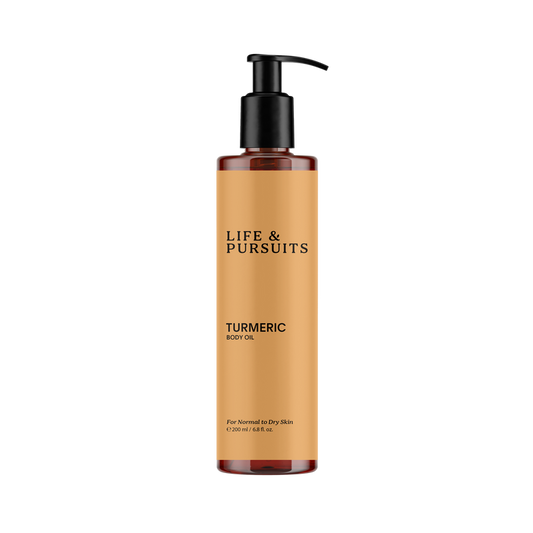 Life & Pursuits | Turmeric Body Oil | Massage Oil for Skin & Face | Made with with Organic Coconut Oil, Argan Oil 