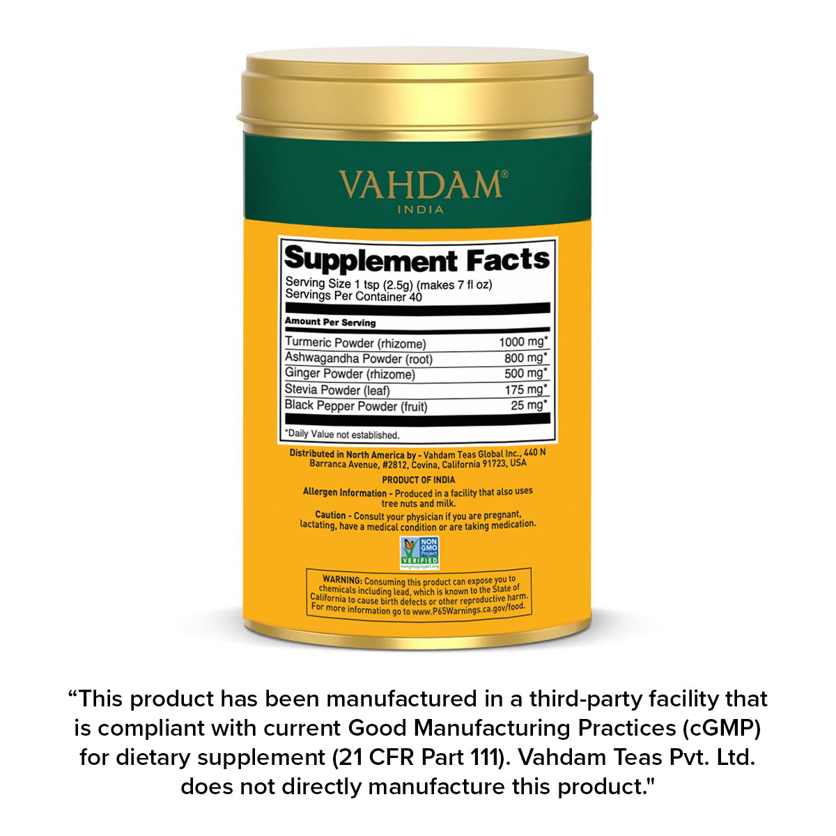 Turmeric Ashwagandha Instant Mix, 3.53 oz 