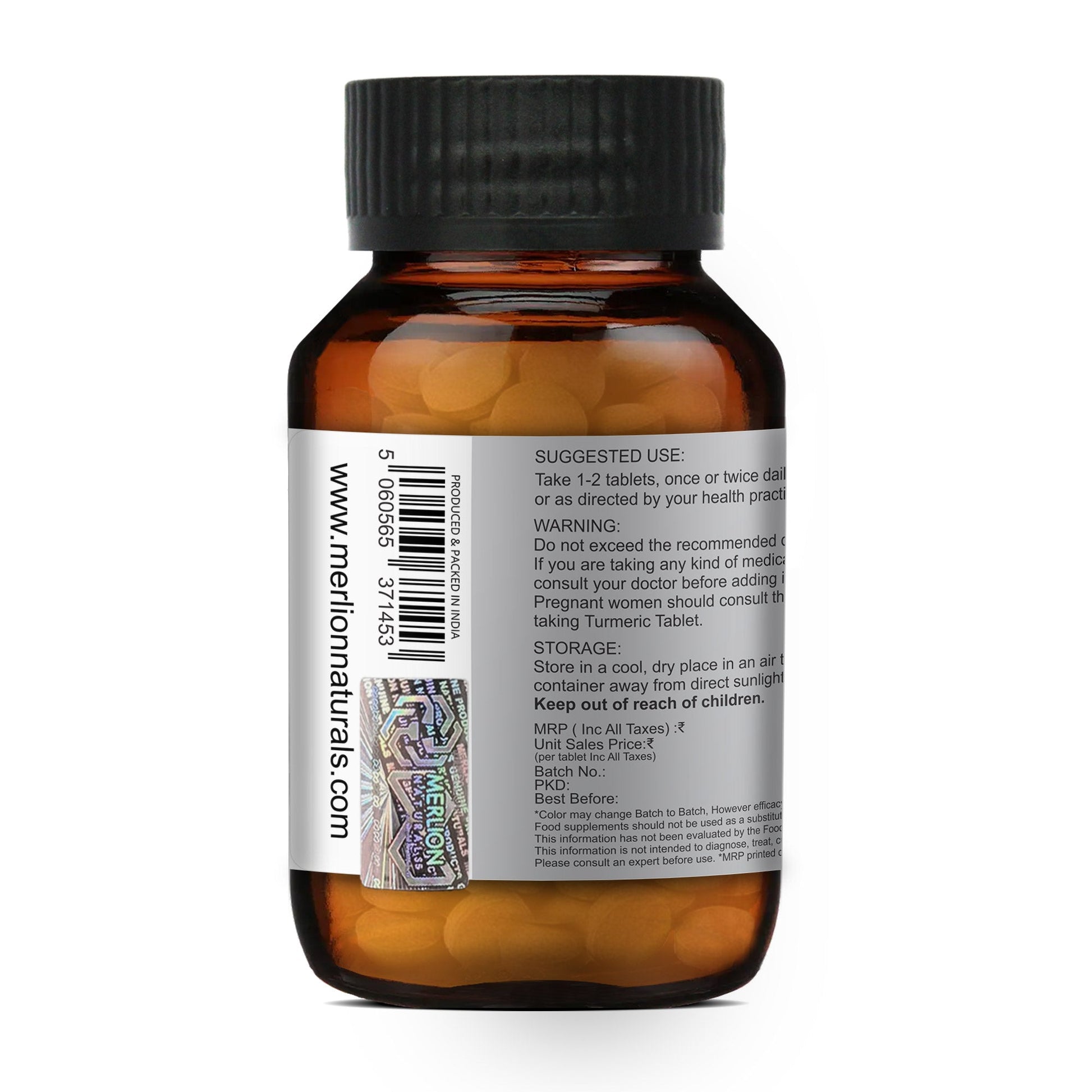 Merlion Naturals Turmeric 500mg Tablets 