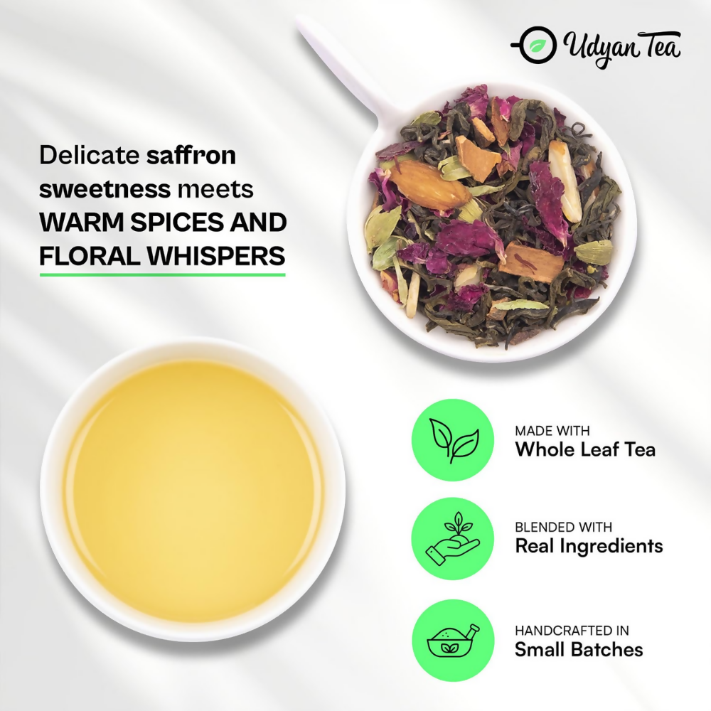 Udyan Tea Kashmiri Saffron Kahwa Green Tea  Grab2Buy Udyan Tea Grab2Buy