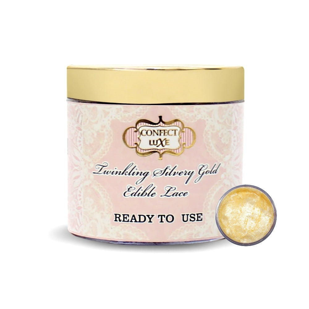 Confect Twinkling Silvery Gold | Edible Lace  Grab2Buy Confect Grab2Buy