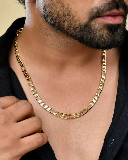 VOJ Gold-Polished Designer Chain For Men 