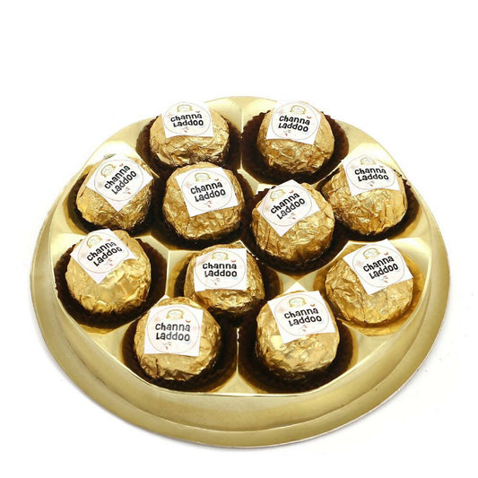 Ghasitaram Round Box Of 11 Channa Laddoos 