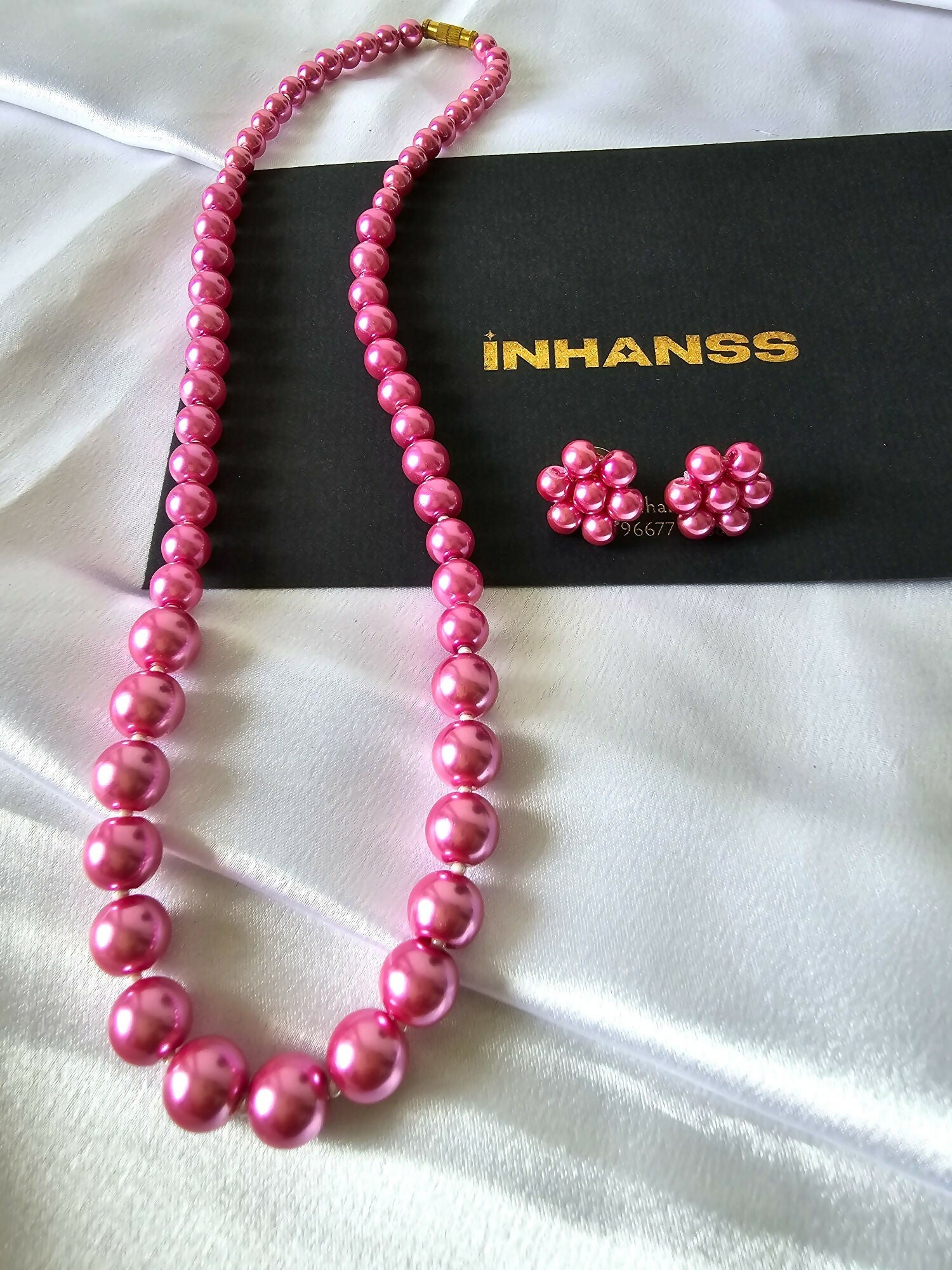 Inhanns Spectrum Everyday Pearl Sets - Single Strand - Hotpink