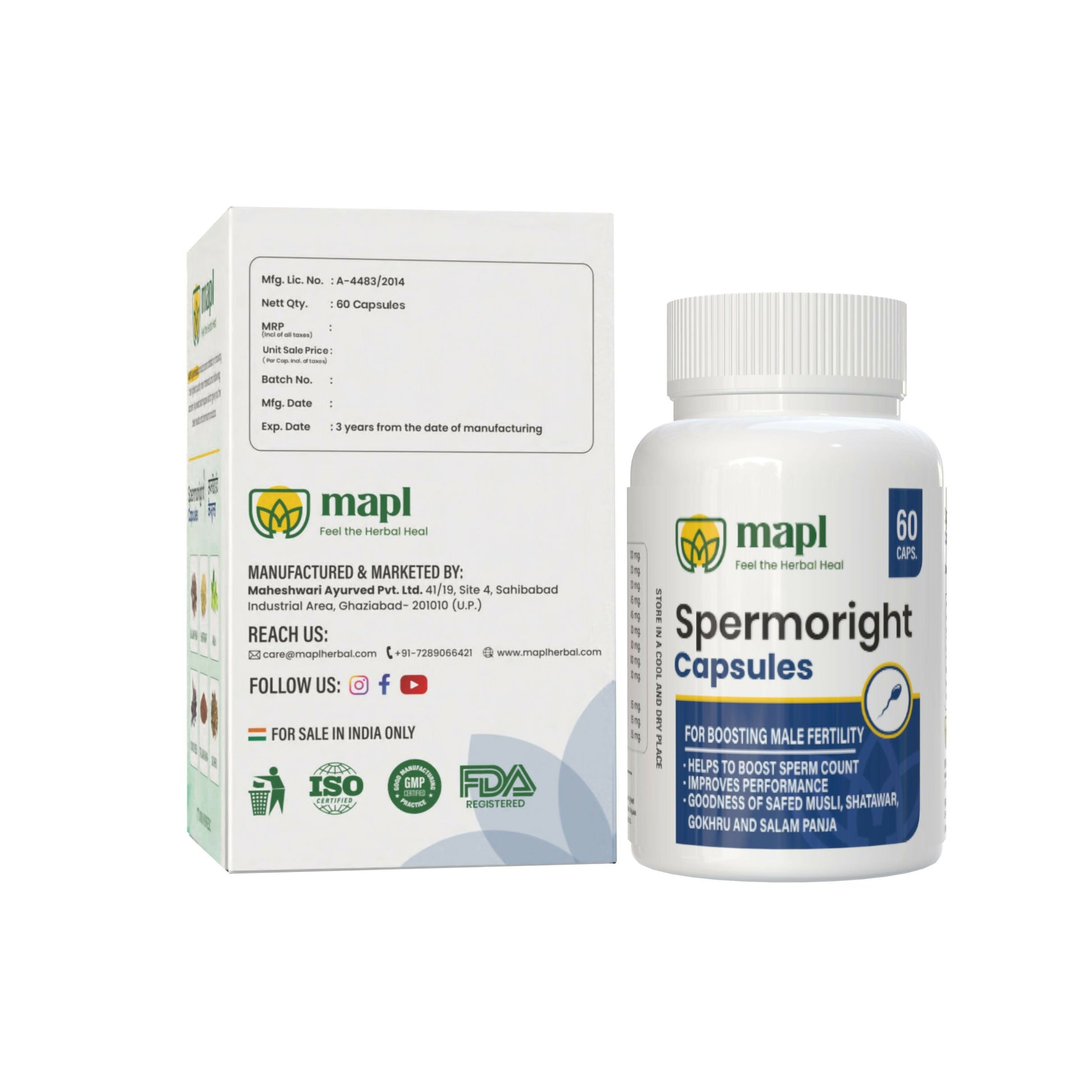 MAPL Spermoright Capsule Sperm Booster For Mens 