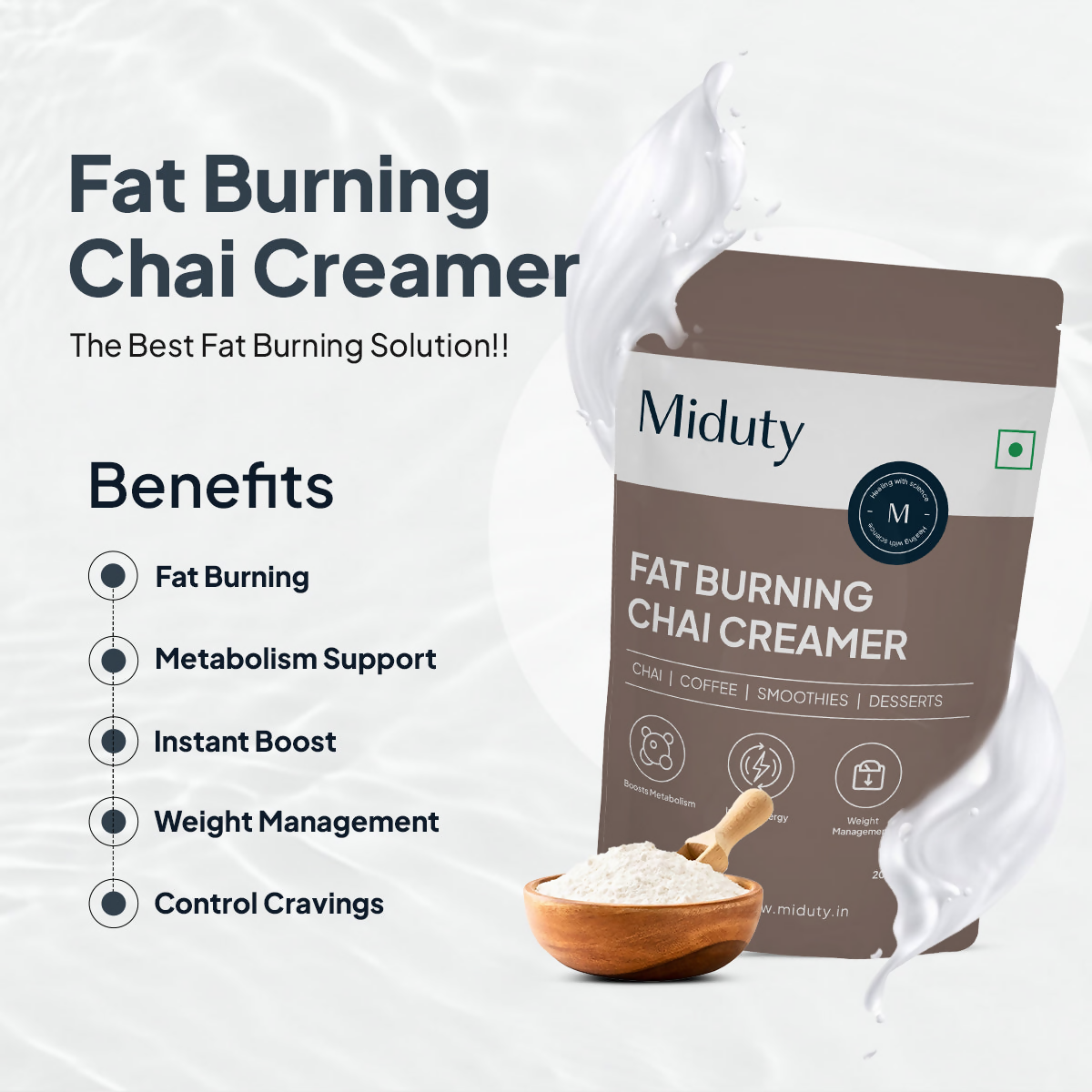 Miduty by Palak Notes Fat Burning Chai Creamer 