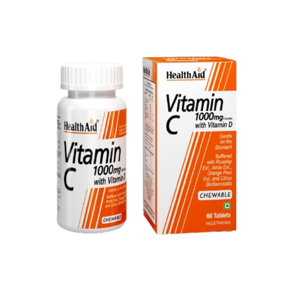 HealthAid Vitamin C 1000 mg Complex with Vitamin D Chewable Tablets 