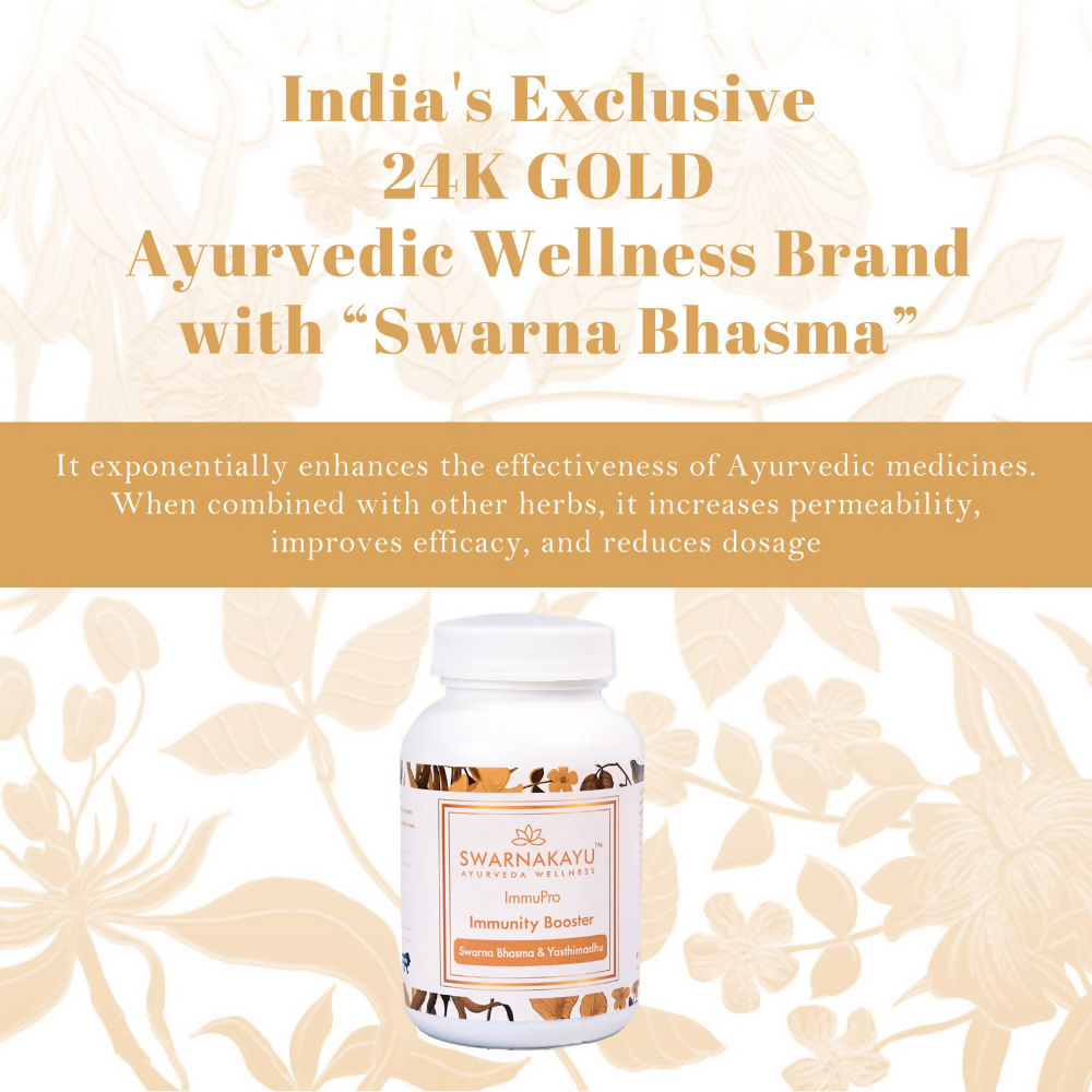 Swarnakayu ImmuPro Immunity Booster Tablets With Swarna Bhasma & Yashtimadhu 
