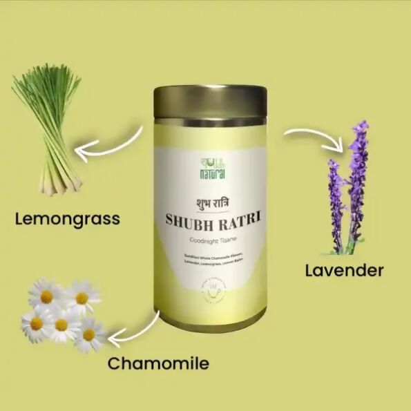Shuddh Natural Goodnight Sleep Anxiety Relief Shubh Raatri Floral Tisane 