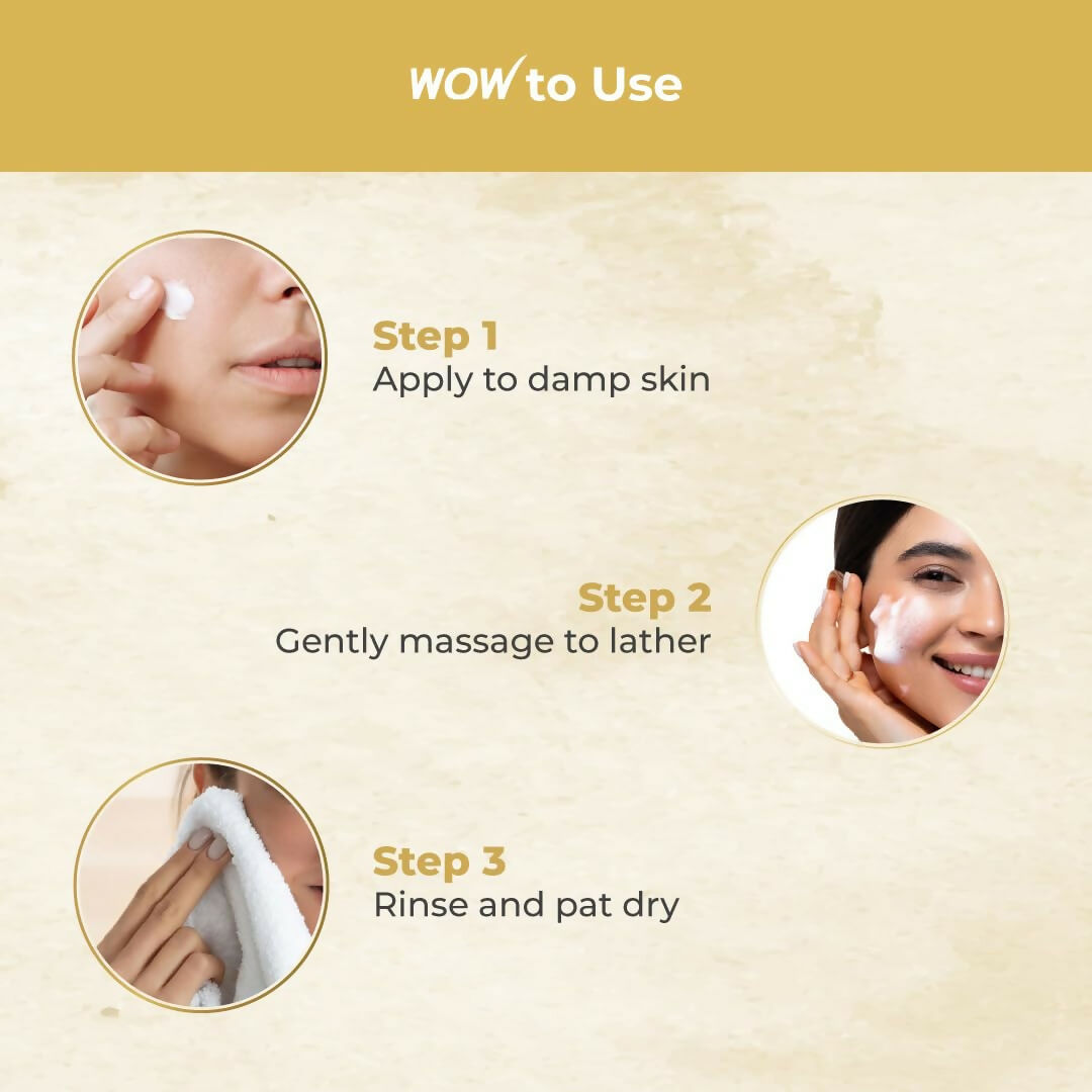 WOW Skin Science Rice Water & Ceramide Hydrating Face Wash, Brightens Skin, Tightens Pores 