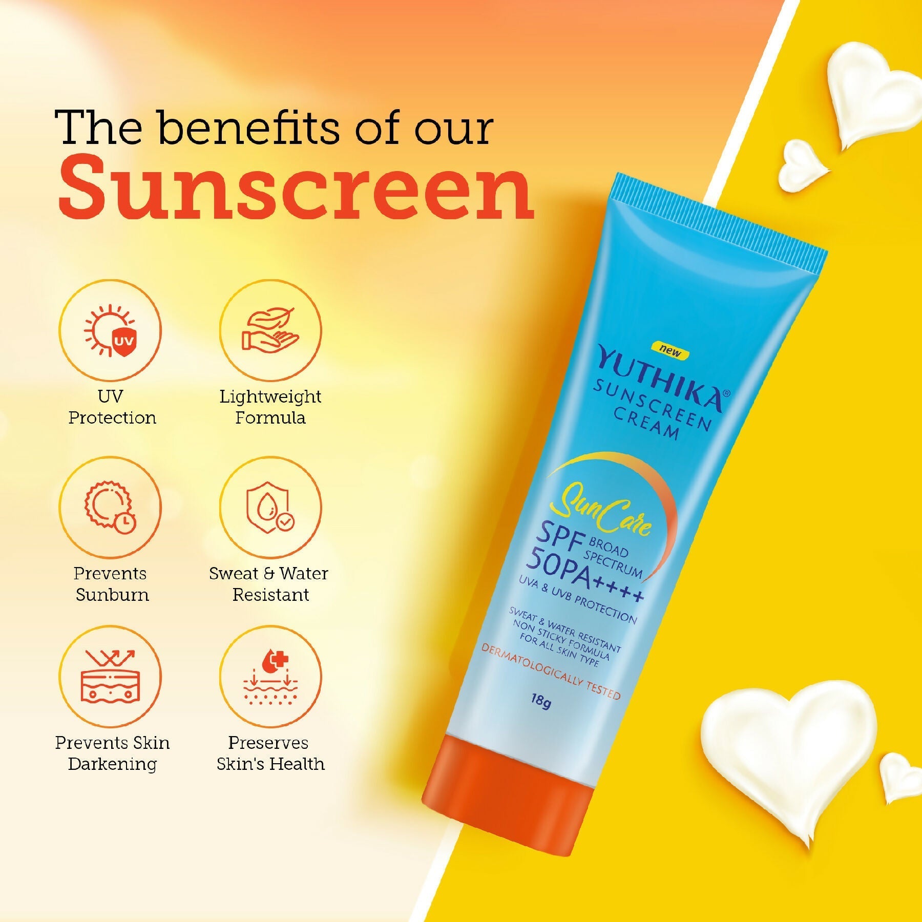 Yuthika Sunscreen Lotion SPF 50 PA+++(Pack of 3)  Grab2Buy Yuthika Grab2Buy