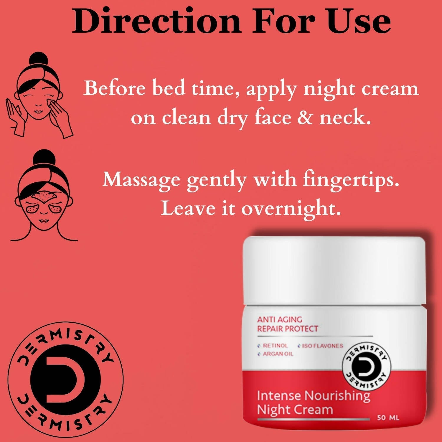 Dermistry Anti Aging Intense Nourishing Night Cream & Instant Intense Face Lift Serum 
