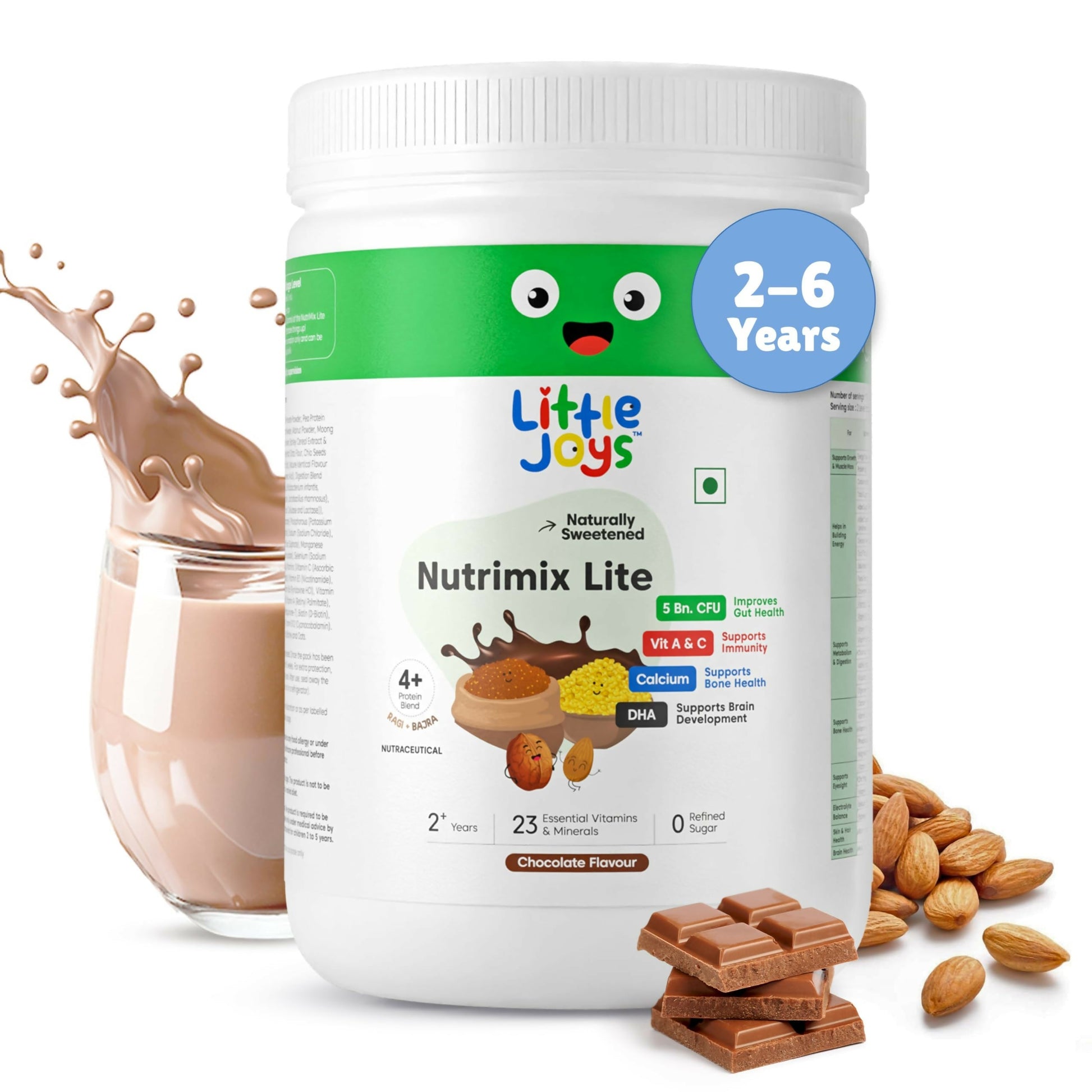 Little Joys Nutrimix Lite Powder for Young Kids (2-6 Years) - Chocolate Flavour 