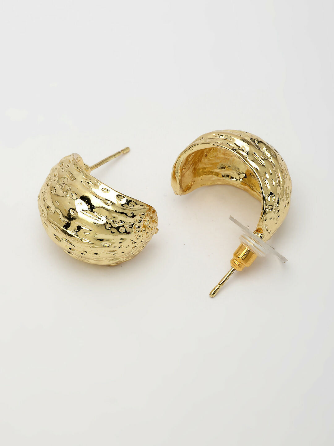 NVR Women's Gold-Polished Contemporary Drop Earrings