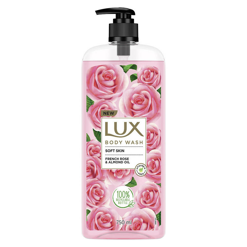 Lux Body Wash with French Rose Fragrance & Almond Oil 
