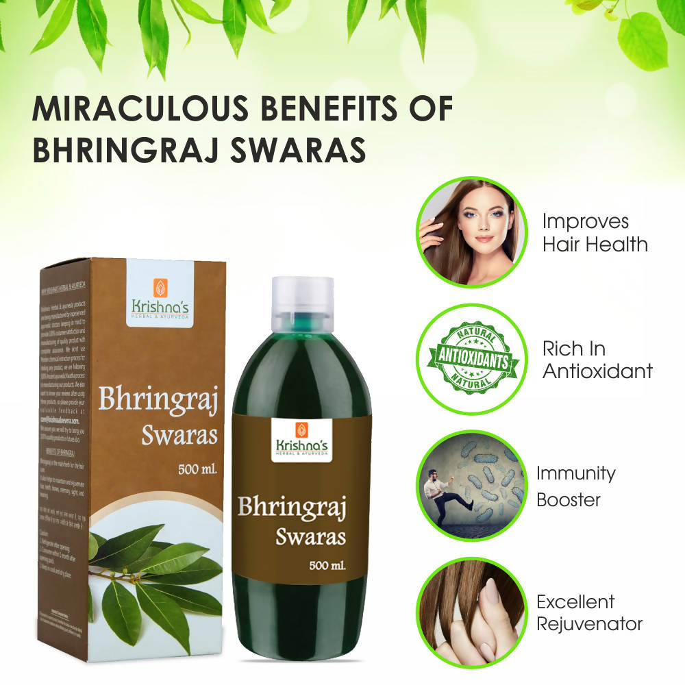 Krishna's Herbal & Ayurveda Bhringraj Swaras 