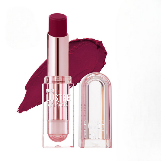 Swiss Beauty High Shine Finish Smooth Glide Pure Lustre Lipstick - 12 Mad Maroon 