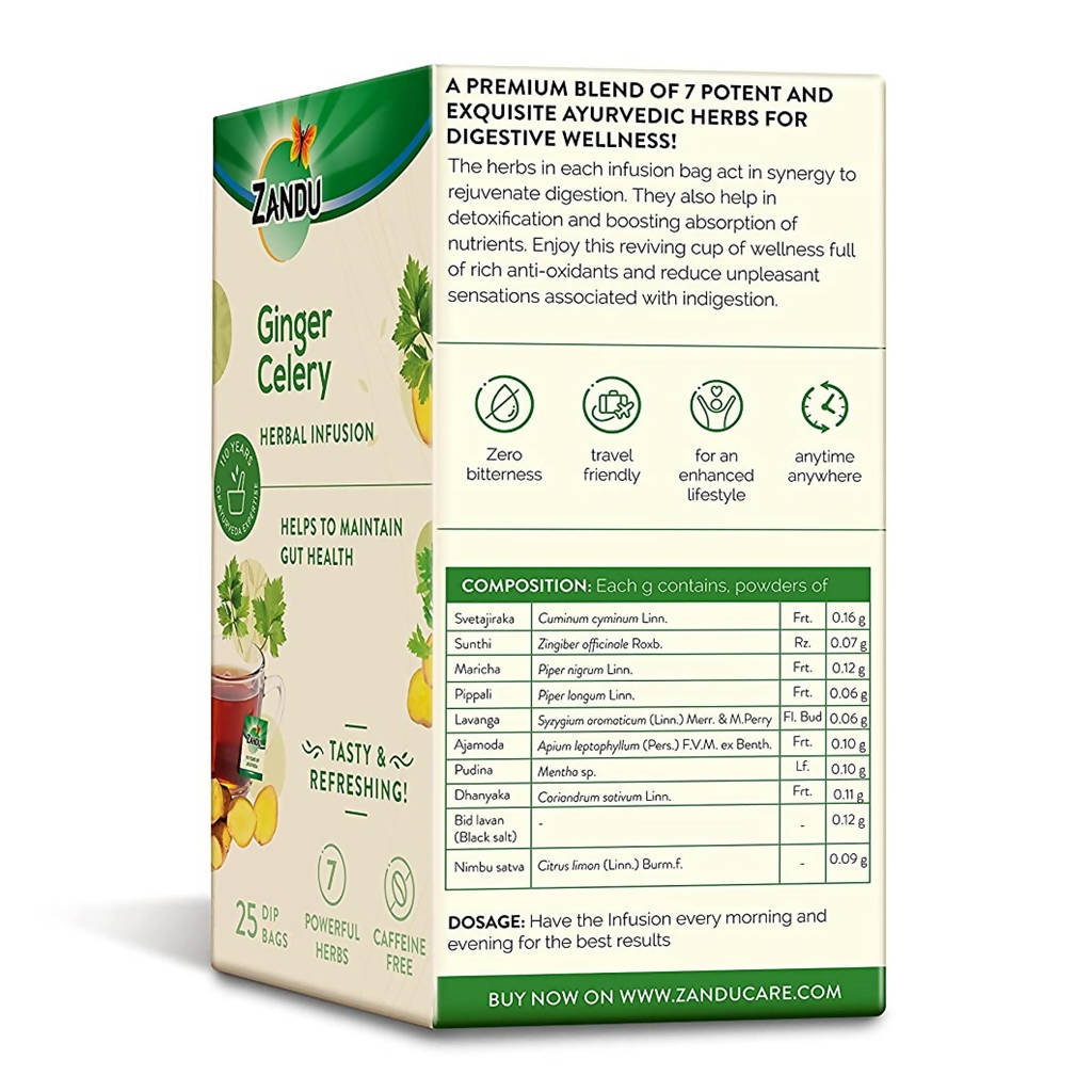 Zandu Ginger Celery Herbal Infusion Tea  Grab2Buy Zandu Grab2Buy