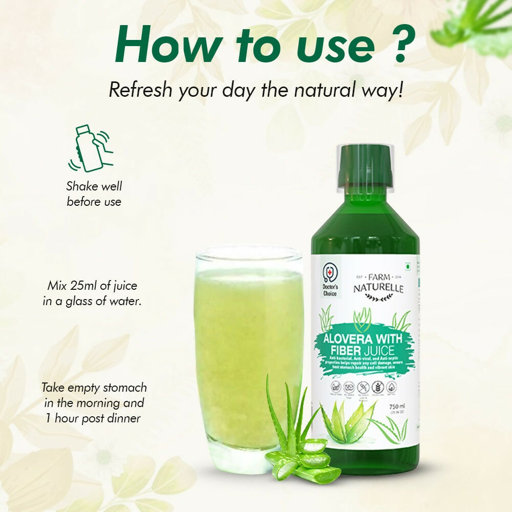 Farm Naturelle Aloe Vera Juice - Revitalize Hair, Skin, and Digestive Health 
