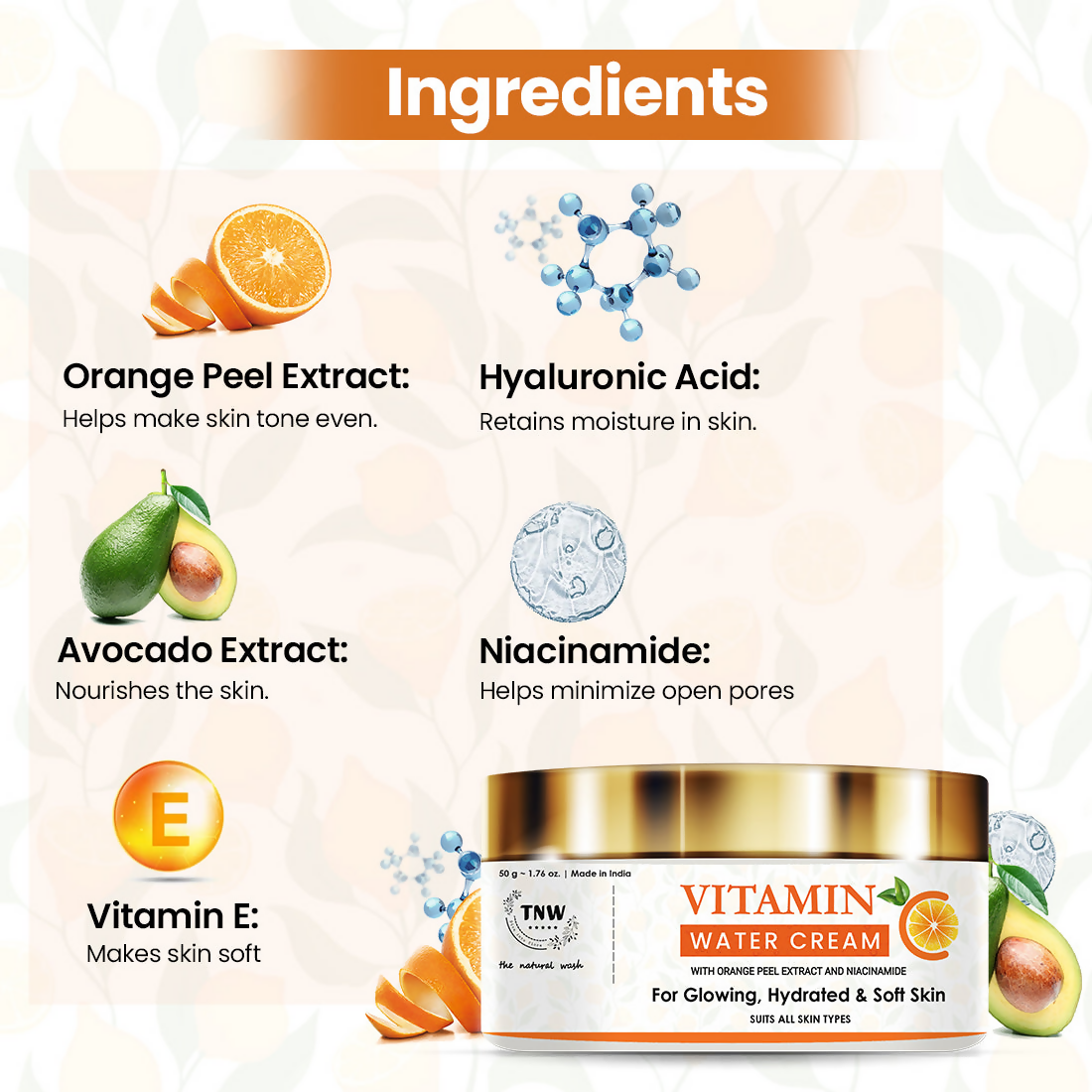 The Natural Wash Vitamin C Water Cream For Hydrated Skin  Grab2Buy The Natural Wash Grab2Buy