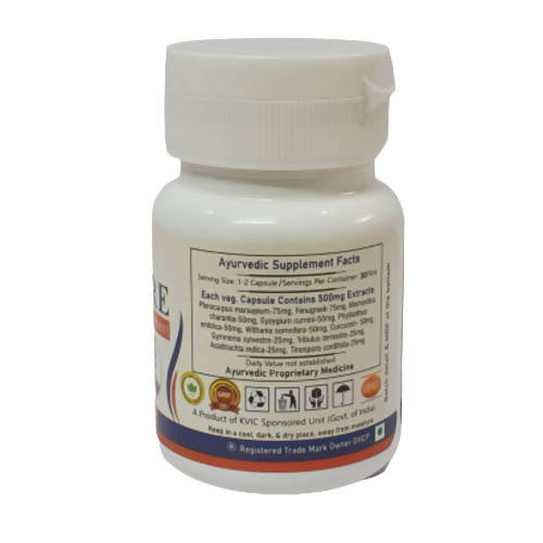 Deep Ayurveda Diacure 500mg Veg Capsules - Grab2buy
