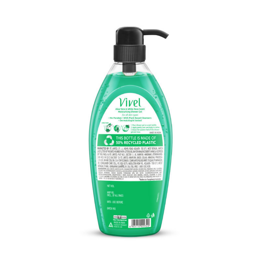 Vivel Aloe Vera & White Rose Scent Moisturizing Shower Gel  Grab2Buy Vivel Grab2Buy