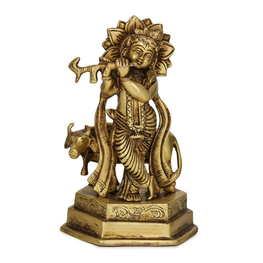 Devlok Lord Krishna with Cow Idol - Grab2buy