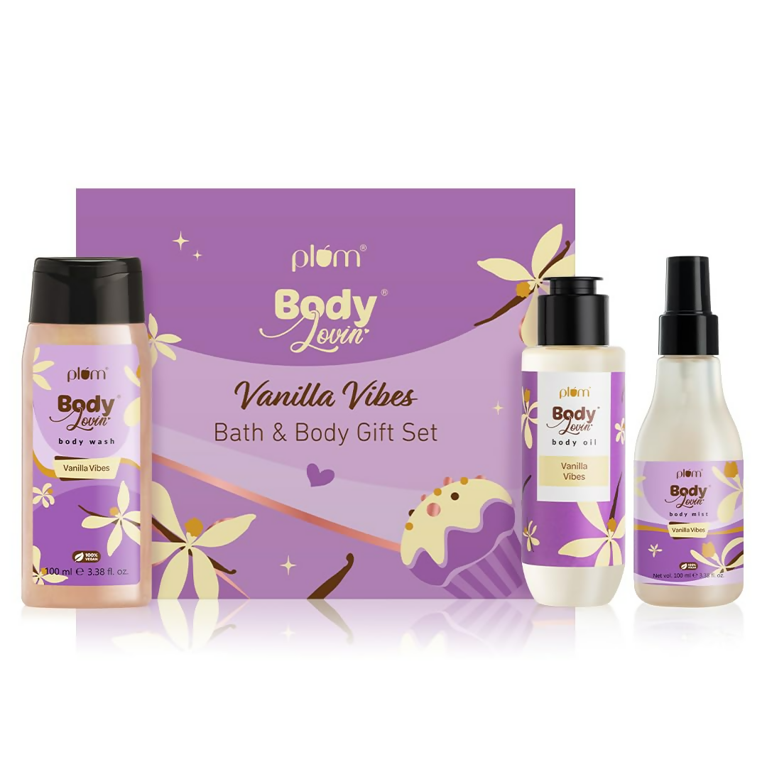 Plum BodyLovin' Vanilla Vibes Bath & Body Gift Set | Grab2Buy