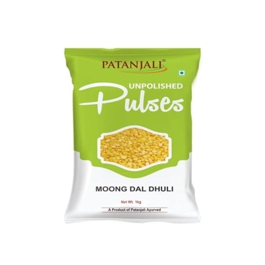 Patanjali Unpolished Moong Dal Dhuli (1 kg) - Grab2buy