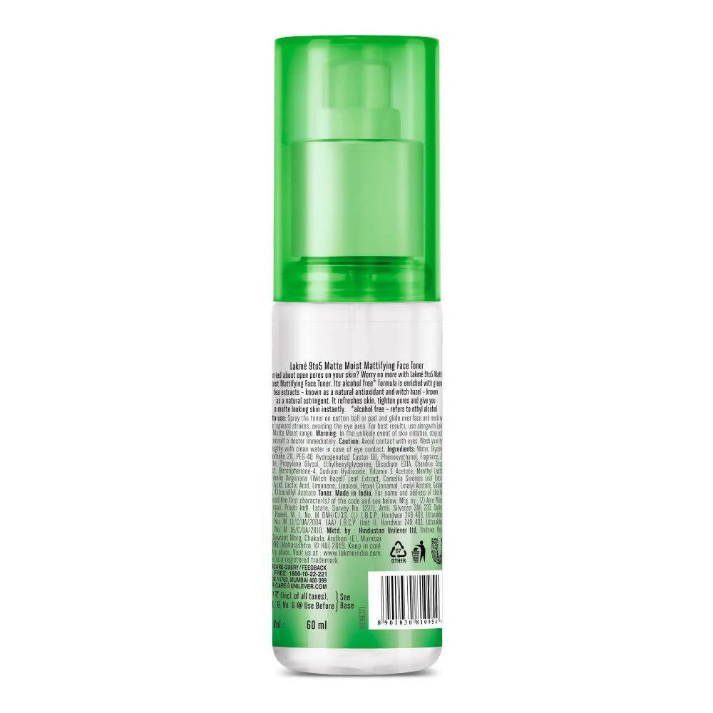 Lakme 9to5 Matte Moist Mattifying Face Toner 