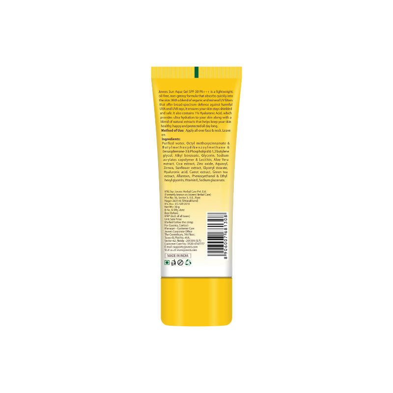 Jovees Herbal Sun Aqua Gel SPF 50 PA+++ Lightweight Texture 