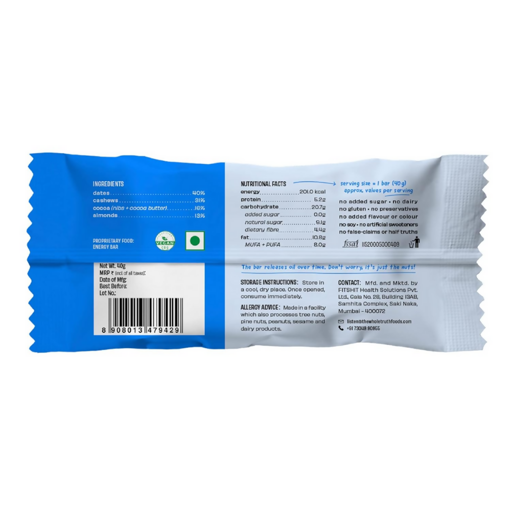The Whole Truth Energy Bars - Almond Choco Fudge  Grab2Buy The Whole Truth Grab2Buy